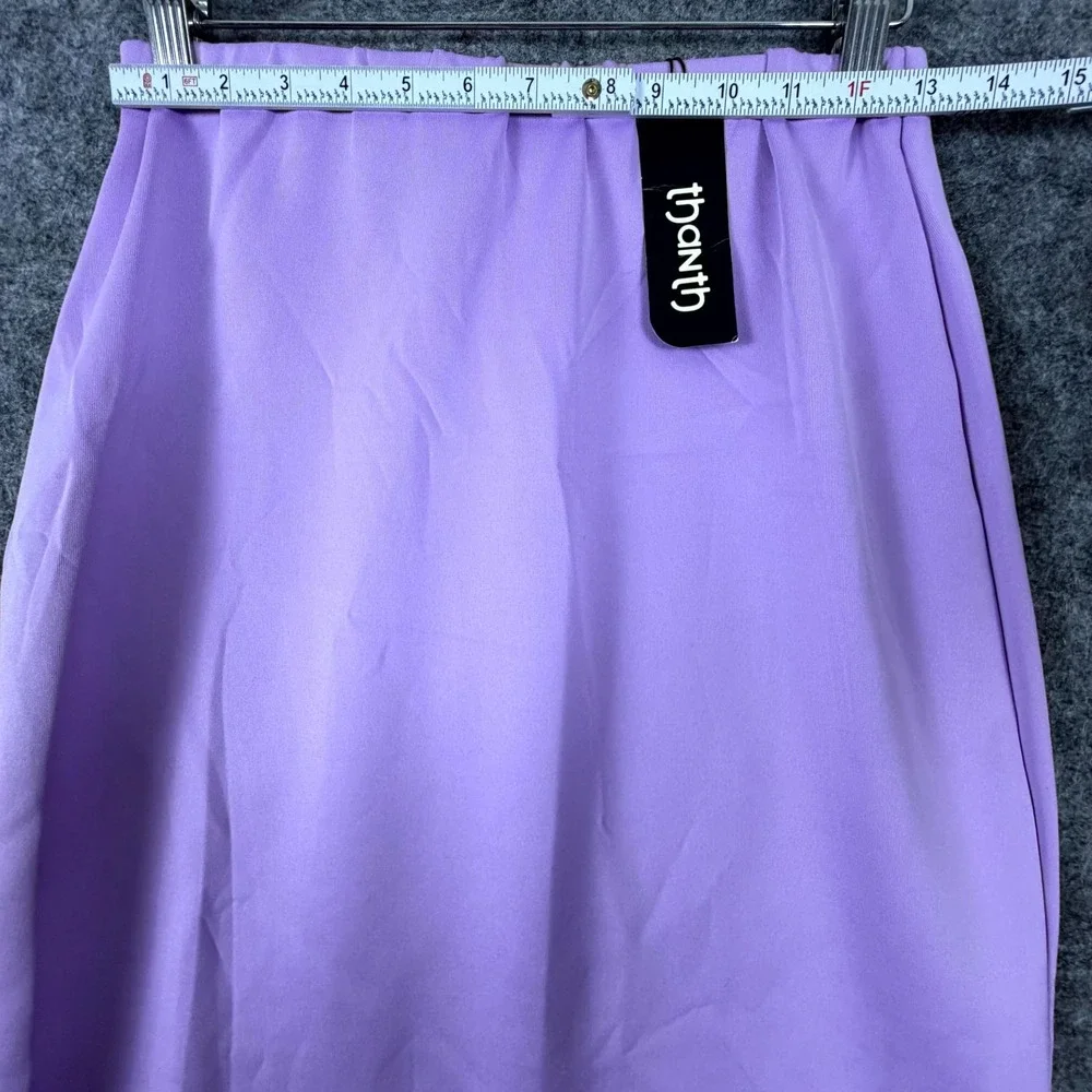 Thanth Pencil Skirt Women Large Purple Pull On Career Party Business Academia